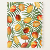 Vintage Mango & Grünzeug Sommerfrucht Monogramm Planer (Rückseite)