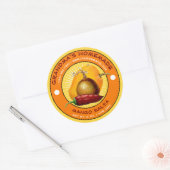 Vintage Mango Salsa-Label-Vorlage Runder Aufkleber (Umschlag)