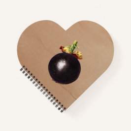 Vintage Mangosteen-Illustration Notizblock