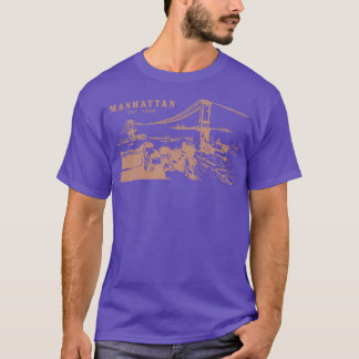Vintage Manhattan-Brücke T-Shirt