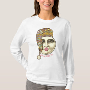 Vintage Mann Frau im Mond skurril einzigartig Sepi T-Shirt