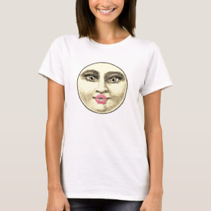 Vintage Mann Frau im Mond skurril einzigartig Sepi T-Shirt