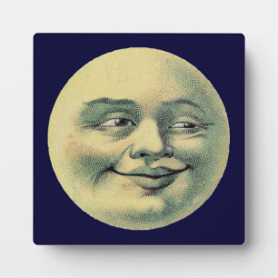 Vintage Mann im Mond Fotoplatte