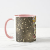 Vintage Mann im Mond whimsissige Winterhut Tasse (Links)