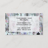 Vintage Mannequin-Collage aus Eiffelturm Visitenkarte (Rückseite)