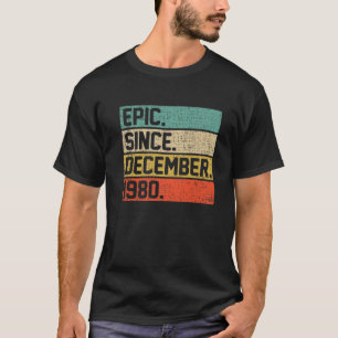 Vintage Männer Frauen 41. Geburtstag Epic Seit Dez T-Shirt