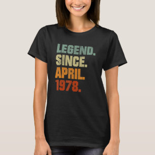 Vintage Männer Frauen 44. Geburtstagsfeier Seit Ap T-Shirt