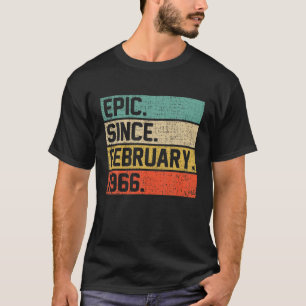 Vintage Männer Frauen 56. Geburtstag Epic Seit Feb T-Shirt
