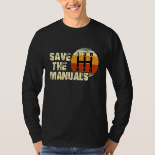Vintage Männer Rettete die manuelle Übertragung de T-Shirt