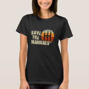 Vintage Männer Rettete die manuelle Übertragung de T-Shirt