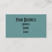 Vintage Männer Visitenkarte (Rückseite)