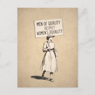 Vintage Männer von Qualität respektieren die Gleic Postkarte