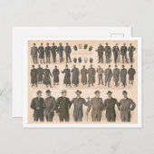Vintage Männermode von 1910 Anzug Postkarte (Vorne/Hinten)