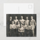 Vintage-Männerringerteam Postkarte (Vorne/Hinten)
