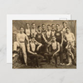Vintage männliche Sportler Postkarte (Vorne/Hinten)