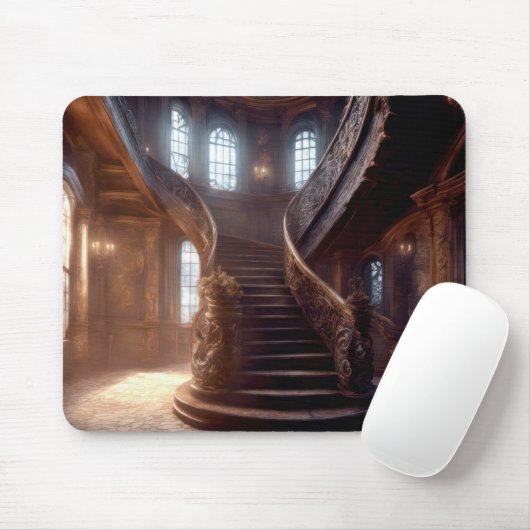 Vintage Mansardentreppe Mousepad (Mit Mouse)