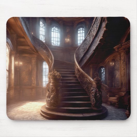 Vintage Mansardentreppe Mousepad (Vorne)