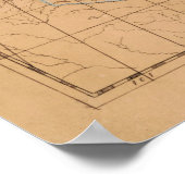 Vintage Manuskript-Karte der Vereinigten Staaten ( Poster (Ecke)