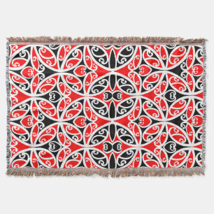 Vintage-Maori-Neuseeland-Stammeskunst-Muster Decke