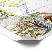 Vintage Map of Asia | 1786 Poster (Ecke)
