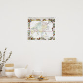 Vintage Map of Asia | 1786 Poster (Küche)