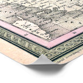 Vintage Map of Austria, 1853 Poster (Ecke)