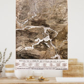 Vintage Map of Berlin Germany (1870) Poster (Küche)