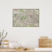 Vintage Map of Berlin Germany (1905) Poster (Küche)