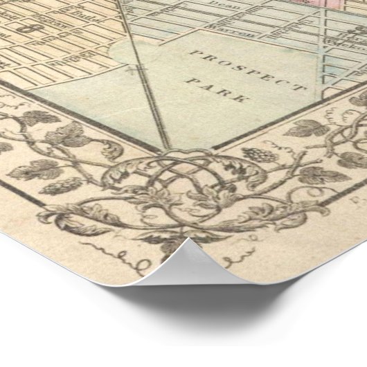 Vintage Map of Brooklyn Poster (Ecke)