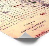 Vintage Map of Chicago Poster (Ecke)