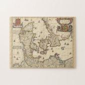 Vintage Map of Denmark (1690) Puzzle (Horizontal)