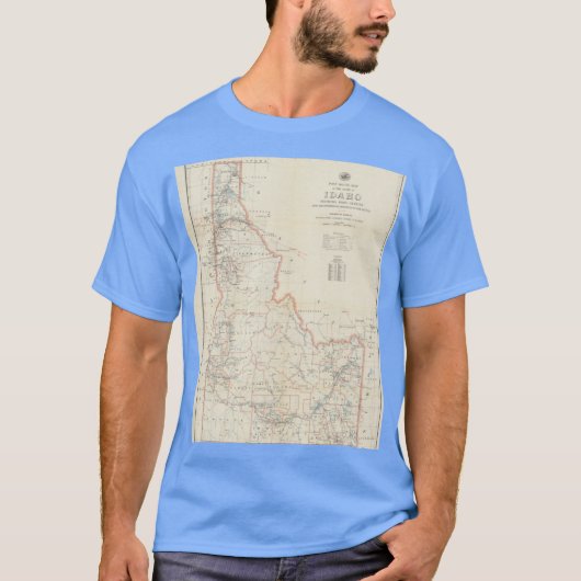 Vintage Map of Idaho 1938 T-Shirt (Vorderseite)