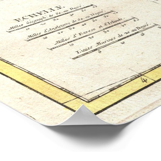 Vintage Map of Ireland (1771) Poster (Ecke)