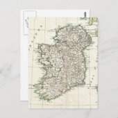 Vintage Map of Ireland (1771) Postkarte (Vorne/Hinten)