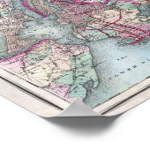 Vintage Map of Long Island 1880 Poster (Ecke)