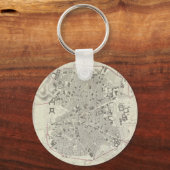 Vintage Map of Madrid Spain (1831) Schlüsselanhänger (Vorderseite)