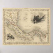 Vintage Map of Panama 1851 Poster (Vorne)