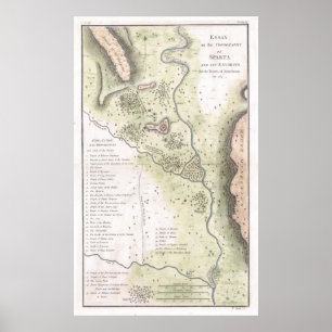 Vintage Map of Sparta Greece (1783) Poster