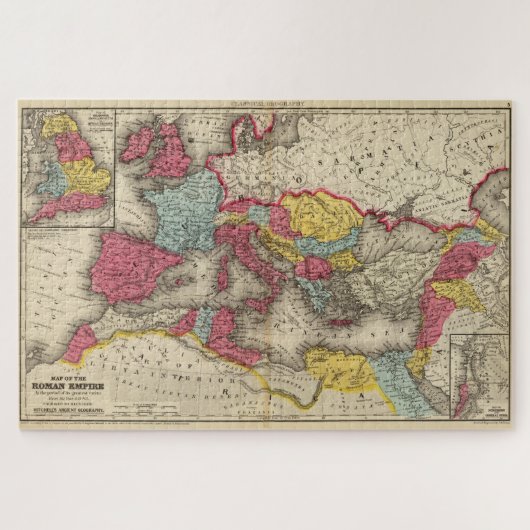 Vintage Map of The Roman Empire (1875) Puzzle (Horizontal)