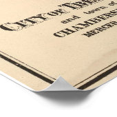 Vintage Map of Trenton NJ (1872) Poster (Ecke)