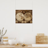 Vintage Map Poster (Küche)