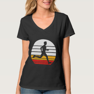 Vintage-Marathon Joggen Lauf 80er Retro-Lauf T-Shirt
