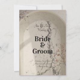 Vintage Marble Arch Botanical Wedding Invitation Einladung