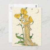 Vintage Märchen, Abend Primrose, Walter Krane Postkarte (Vorne/Hinten)