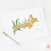 Vintage Märchen, Abend Primrose, Walter Krane Rechteckiger Aufkleber (Umschlag)