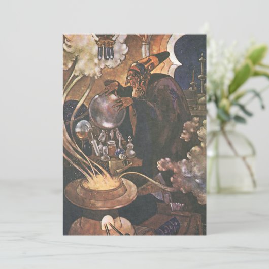 Vintage Märchen, Aladdin und Magic Lamp (Stehend Vorderseite)