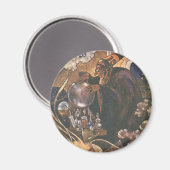 Vintage Märchen, Aladdin und Magic Lamp Magnet (Vorderseite/Rückseite)