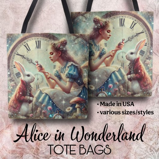 Vintage-Märchen Alice im Wunderland Tasche
