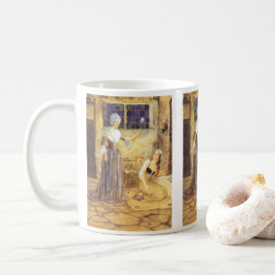 Vintage-Märchen Aschenputtel mit Feenpatin Kaffeetasse