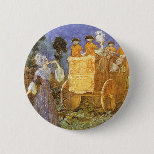 Vintage Märchen Aschenputtel und gute Fee Button